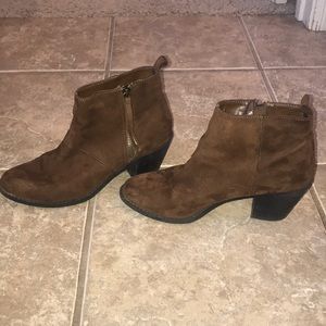 Brown ankle booties